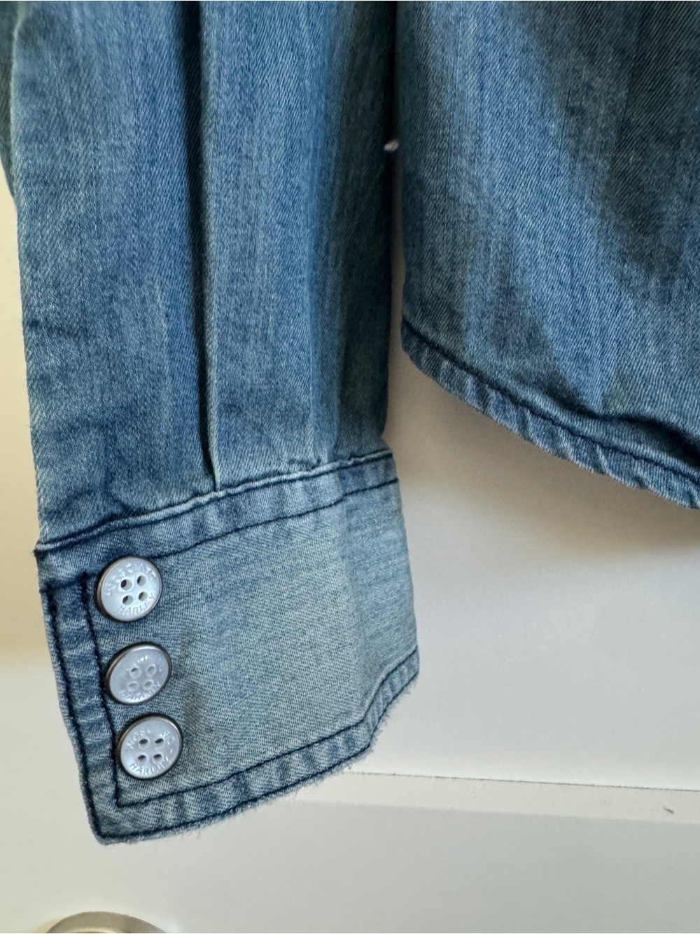 Harley-Davidson® Women's Genuine Classic Denim Long Sleeve Snap Button Shirt M - Picture 6 of 11